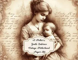 A Mother’s Gentle Embrace – Vintage Motherhood Paper Kit