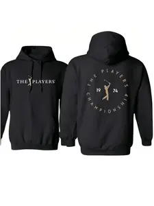 Player Hoodie Casual Classic Golf Tournament Design 1974 Logo Unisex Fit Suitable for Golf Enthusiasts and Sports Fans Multi-Functional Wear Long Sleeve Sweatshirts