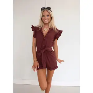 Emersyn Romper - Burgundy