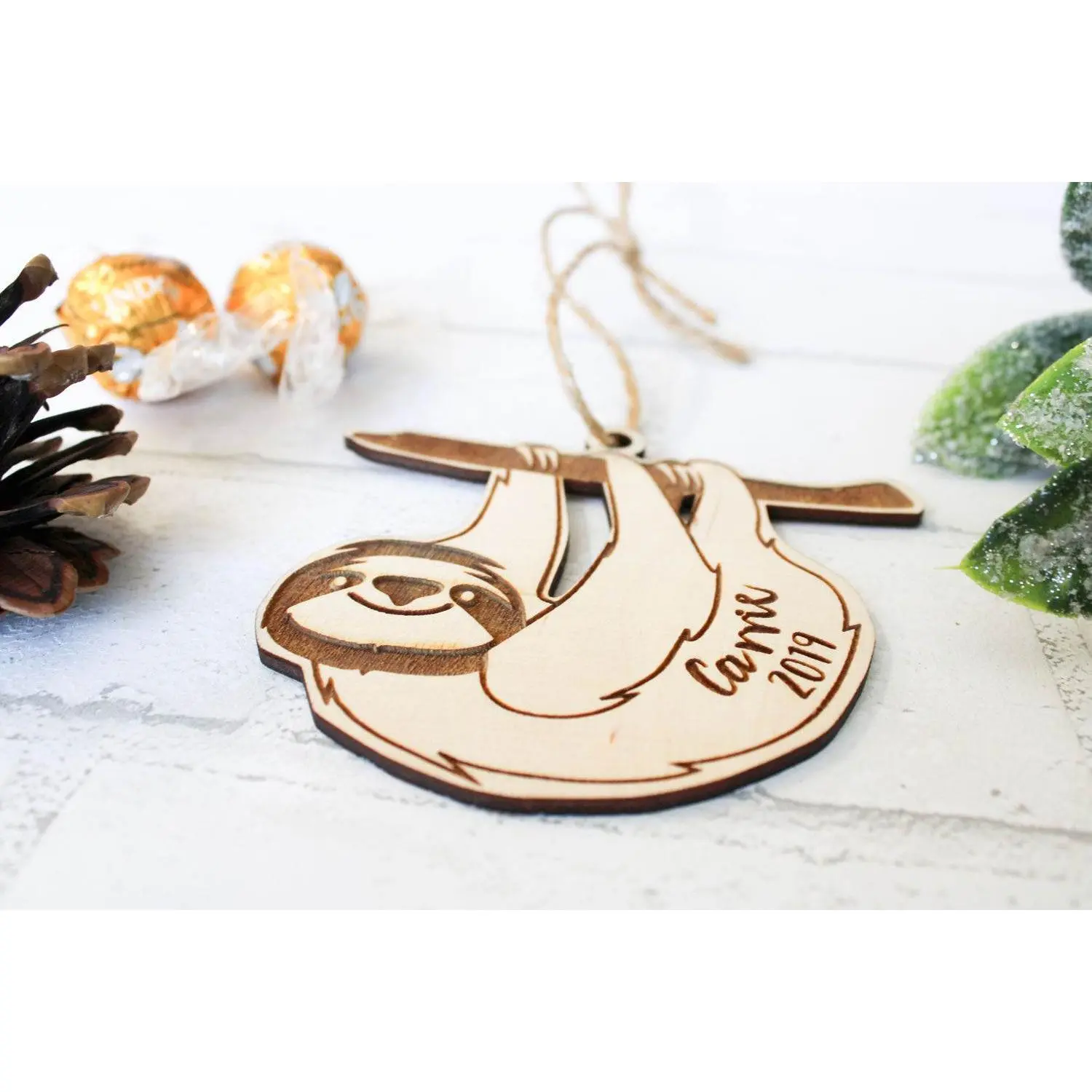 Sloth Personalized Christmas Ornament