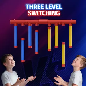 Quick Reaction Challenge Set, Multi-Player Interactive Reflex Trainer, 8 Sticks, Indoor Outdoor Party Game, Christmas Halloween New Year Gift