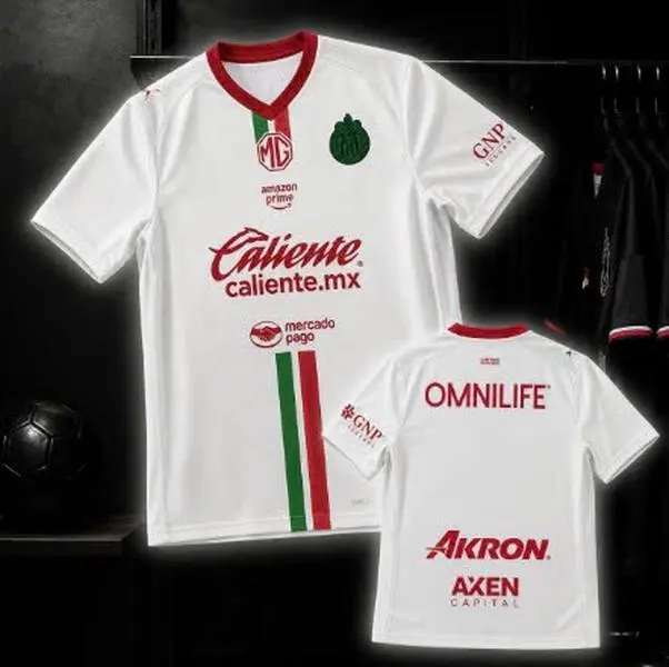 Chivas Guadalajara Away Jersey 25/26, White Soccer Shirt, Football Jersey, Liga MX Fan Gear, Game Day Sports Top, Unisex Soccer Gift