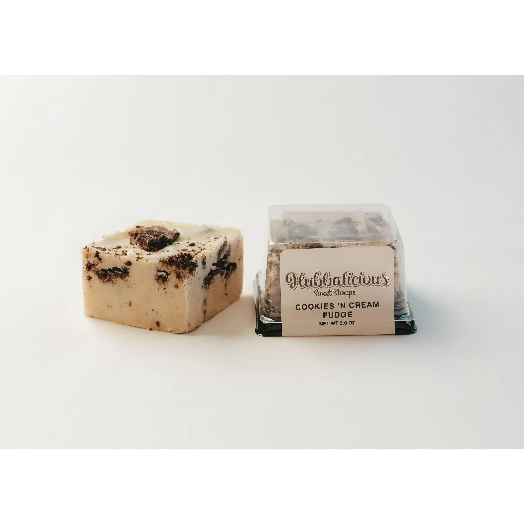 Cookies & Cream Fudge Hubbalicious Sweet Shoppe Dessert - 3 oz Layered Fudge Treat