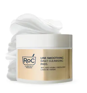 RoC Resurfacing Disks, Hypoallergenic Exfoliating Makeup Remover Pads for Wrinkles and Skin Tone, Hypo-Allegenic Skin Care, Oil-Free Daily Cleanser, 28 Count (Packaging May Vary)
