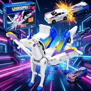 Crash & Combine! 2 Cars Transform into a Pegasus Dragon Toy
