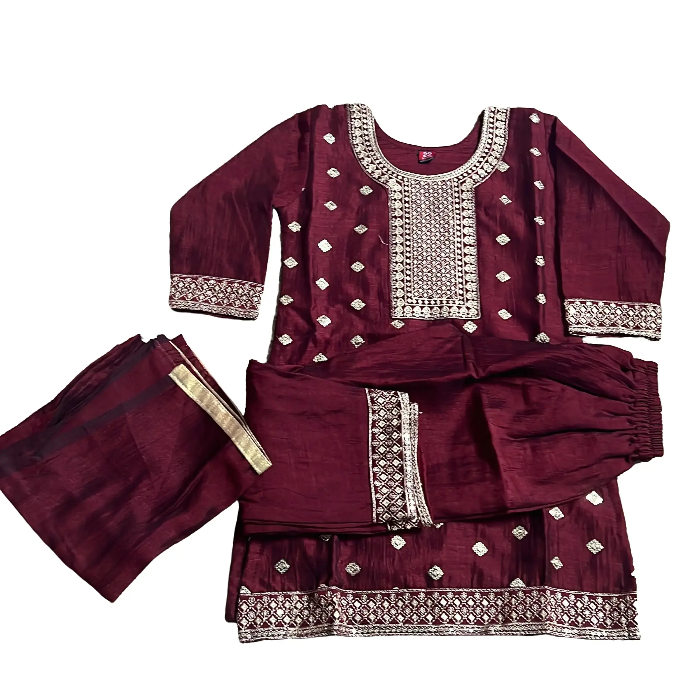3 piece Silk kurta set Elegance