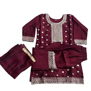 3 piece Silk kurta set Elegance