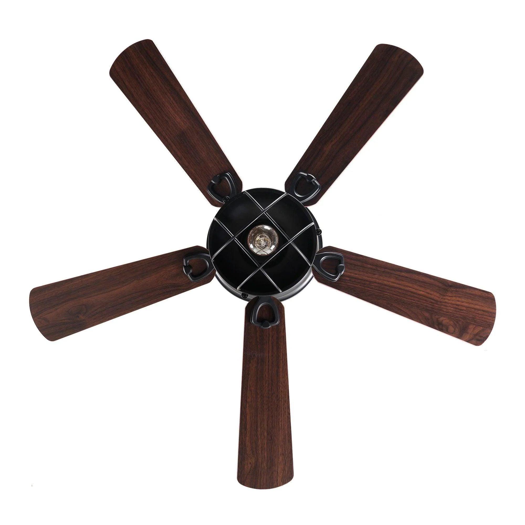 42" Traditional Flush Mount Ceiling Fan with LED Light & Remote Control | Reversible Quiet Motor