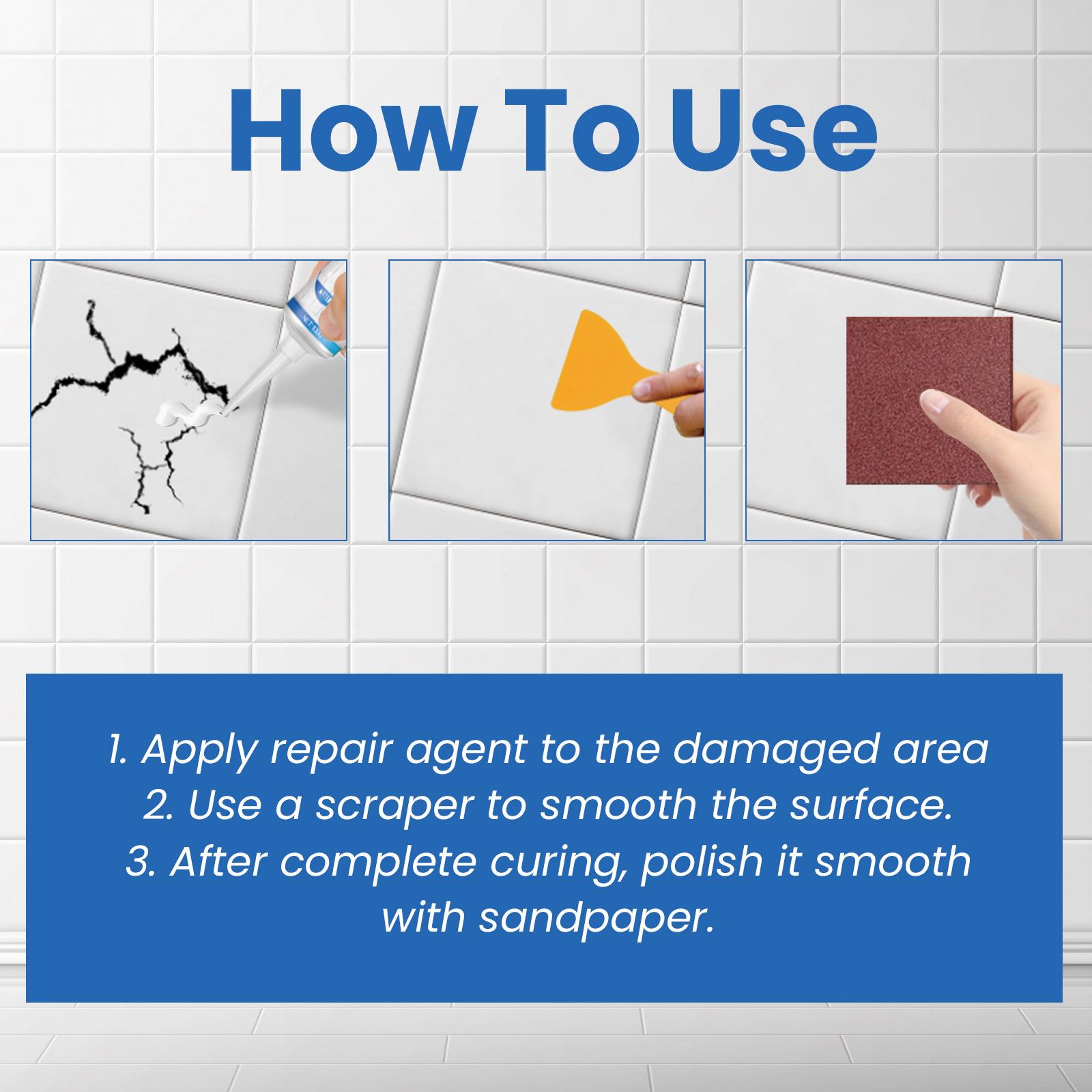 Jaysuing Tile Repair Gel – Crack & Hole Repair Adhesive for Bathtubs, Marble, Furniture, Floor Tiles & Toilets Jaysuing Tile Repair Gel – Crack & Hole Repair Adhesive for Bathtubs, Marble, Furniture, Floor Tiles & Toilets