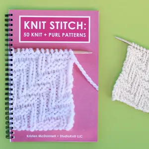Knit Stitch: 50 Knit & Purl Pattern Book with Clear Photos, Written Instructions, and Chart Diagrams
