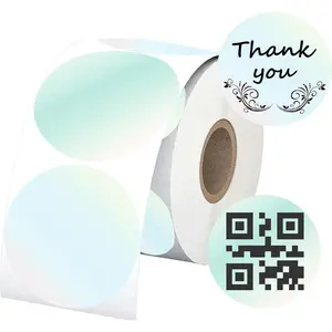 Direct Thermal Labels Stickers Round Watercolor Small Business Thermal Stickers 3Inch Multi-Purpose Thermal Sticker Labels Circle Color-Code Dot Thermal Label Printer for Barcodes  Business 250 count