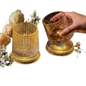 Glass Base Rotating Glowing Whiskey Cup Micron Same Style Decompression Spinning Beer & Liquor Cup