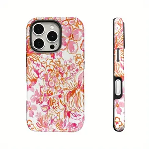 Minimalist Instagram-style summer floral pattern phone case, sturdy and durable 2-in-1 case, compatible with iPhone 17/16/15/14/13/12/11 Pro Max/Plus/Pro, Galaxy S25/S24/S23 Ultra. Durable, stylish protection, and an ideal birthday gift for a friend.