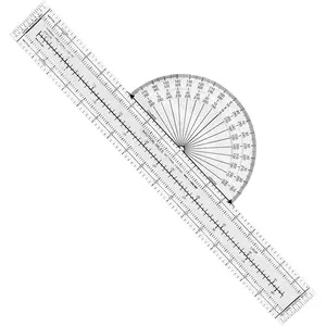 Fixed Plotter for Pilots, Efficient Plotting Tool for Flight Route Planning, Accurate Scale, Transparent
