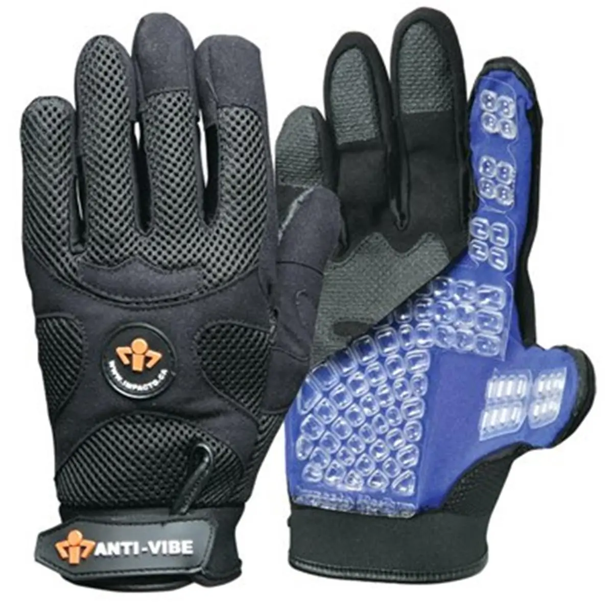 IMPACTO BG40820 Velcro Adjustable Full Finger Safety Work Gloves - Small, Urethane, 0.5 lbs, 8x5x1 in, Mesh Back, Anti-Slip Palm Patches, Anti-Vibration, Hand Protection, Workplace Safety, Synthetic Leather