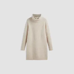 Cider [size 2-10] Alpaca Hair Knit High Neck Solid Mini Dress SummerWins Dealsforyou