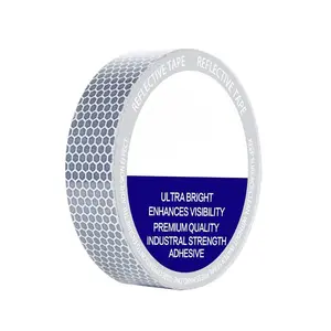 1in x 5yds High-Intensity Reflective Tape for Vehicles Bikes Clothes Helmets Mailboxes,Silver & White (1‘’x15’)