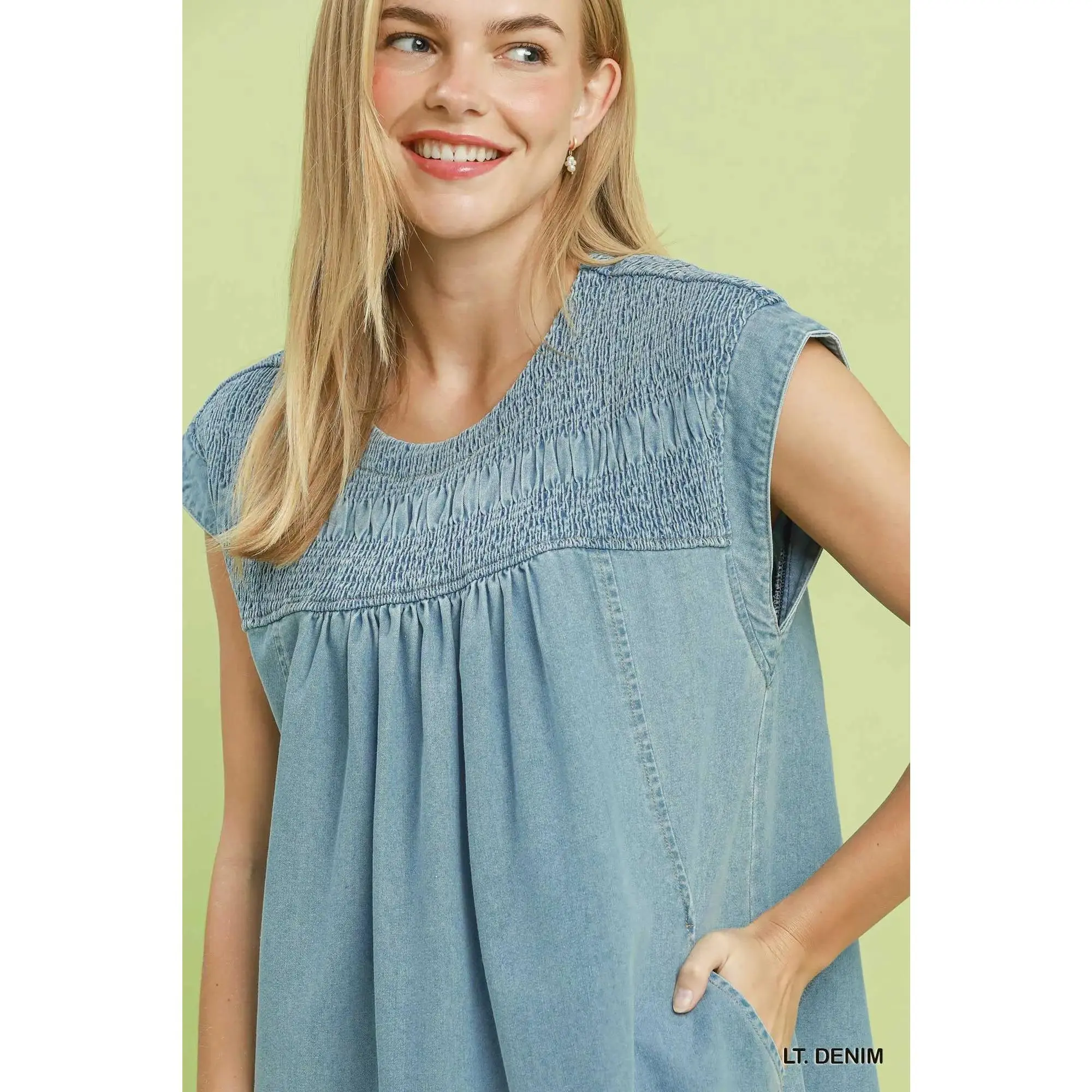 Umgee Light Denim Dress