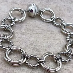 Stainless Steel Rose Weave Chainmail Bracelet