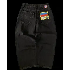 Jeans Pants Black Jeans Wide Leg Men Retro Loose Fashion Trendy Pants Hip-Hop Streetwear  American Street Casual Jeans