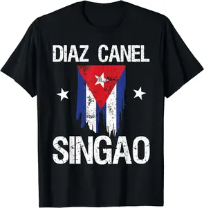 100% Cotton Diaz Canel Singao Cuba T-Shirt Outdoor Menswear