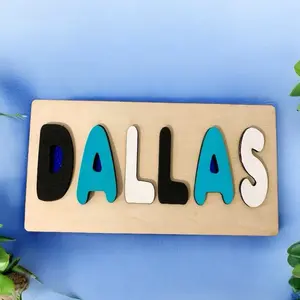 Custom wooden name puzzle
