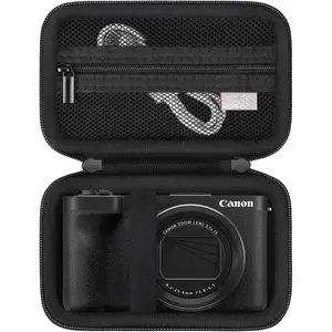 Travel Case for  PowerShot V1 Hybrid Digital Camera,  V1 Video Vlogging Protective Storage Holder Bag with Extra Space for Cables, , SD Cards, Black