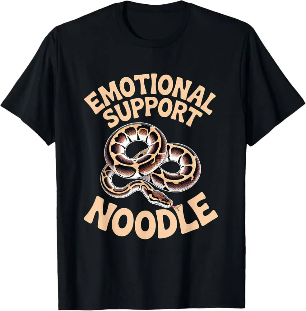 Emotional Support Noodle Ball Python Snake T-Shirt