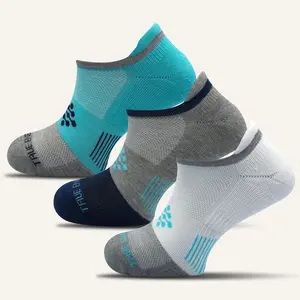 Women's Colorful Performance No Show Socks with Tab- 3 Pair