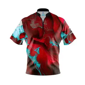 *FREE Custom Name & Logo* Bloody Teal Fast Track CoolWick Bowling Jersey Full Size S-5XL