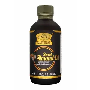 Almond Oil / Aceite de Almendras Simple Y Natural, Skin & Hair Oil, Aceite para Piel y Cabello (4oz/118ml)