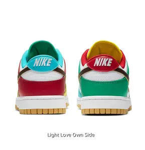 Asymmetrical Multi Bright Tone Low Top Casual Skate Shoes Vibrant Mixed Color Patch Detail Durable Tan Gum Outsole Comfort Walking Trainers For Eye-Catching Hip Hop Street Outfits