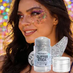 Holographic Chunky Glitter Stick for Face Hair Body Multi-Purpose for Festival Party Makeup