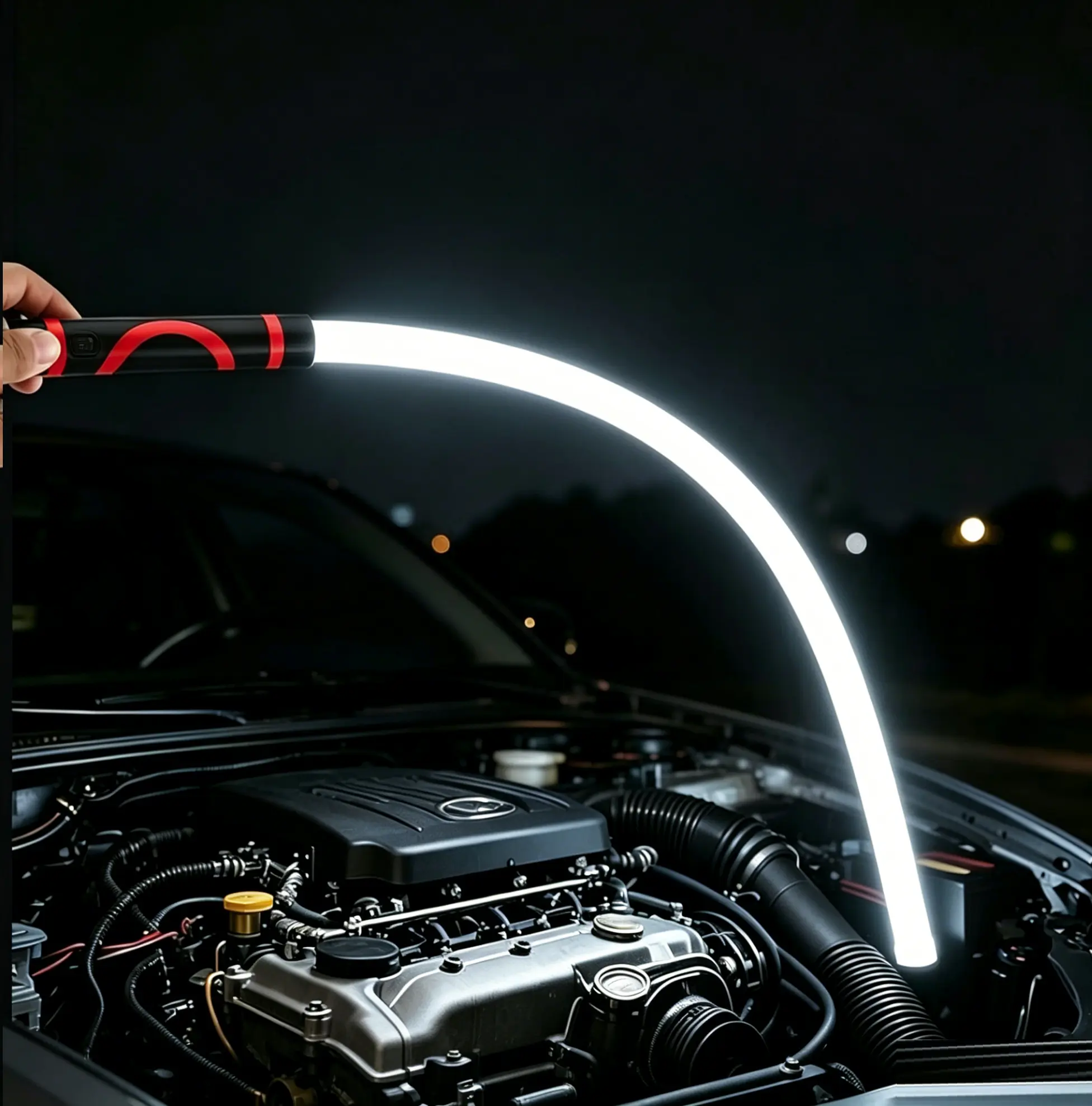 29 Inch Bendable LED Work Light Stick,Rechargeable High Lumen Flashlight,Soft Flexible Body,Practical Essential Tool for Auto Repair and Tight Space Detection Work.father's day gift basket