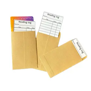 Mini Library Card Pockets – 3 Pack | Vintage Reading Log Cards | Gift Card & Cash Holders | Handmade