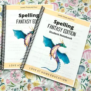 Fantasy Spelling Workbook! Teachers guide and student notebook. Fantasy, magic, fluency, spelling, vocabulary
