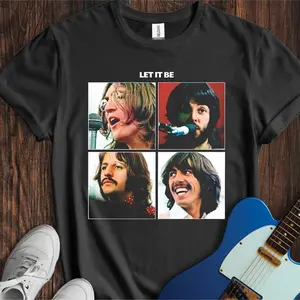 Retro Vintage Let It Be T-Shirt, Beatles Band Graphic Shirt, Unisex Casual 100% Cotton, Gift for Him, Gift for Her, Menswear Womenswear Top