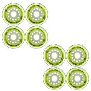 Labeda Roller Hockey Wheels - Union 80mm 76A Yellow (8-Pack)