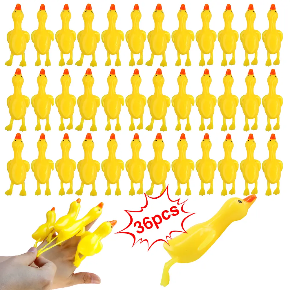 36PCS Slingshot Ducks Flying Finger Toy, Shooting Game Toy,CUBE, Decompression Toy For Kids &Adults, Christmas Gift