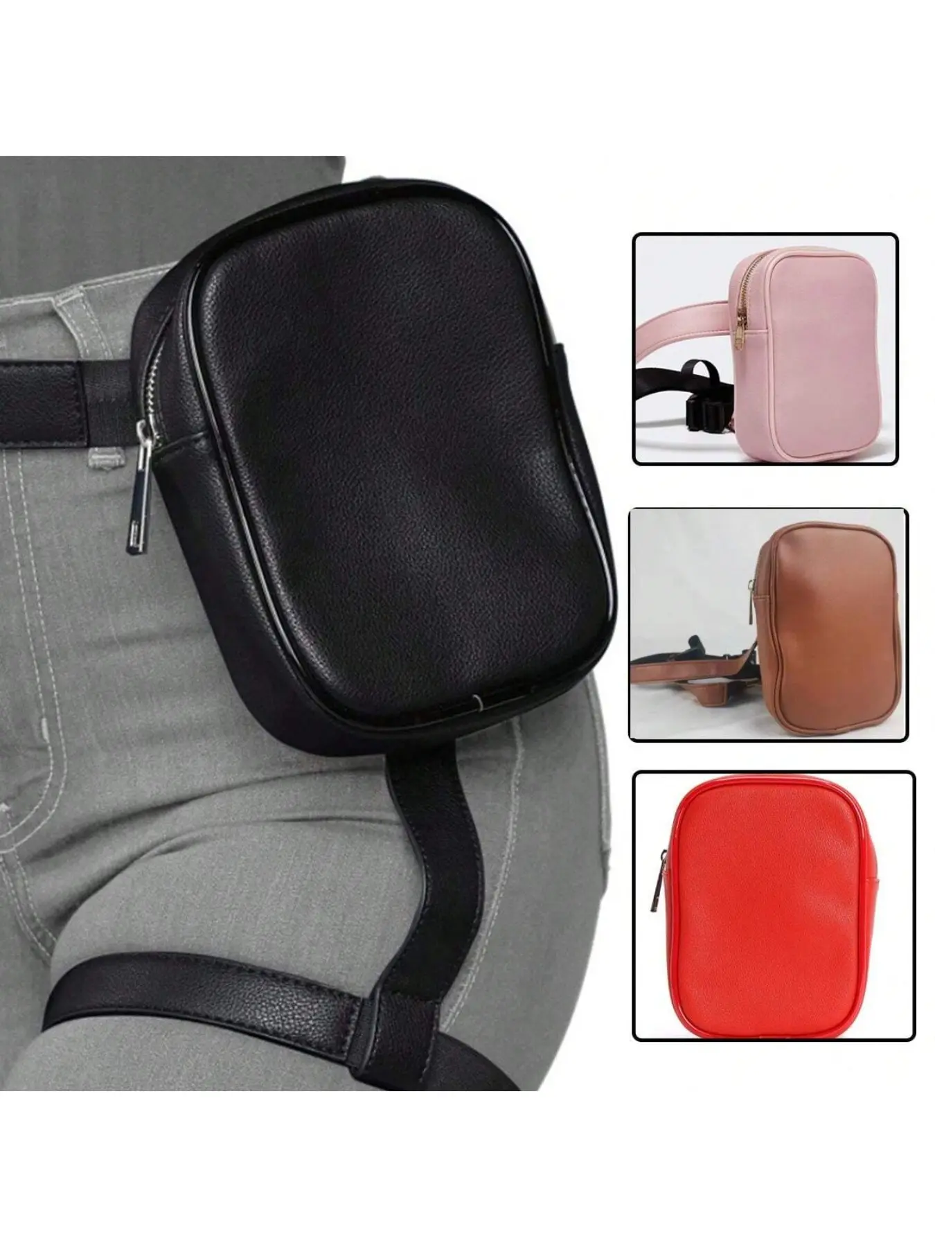 Multifunctional Motorcycle Waist Bag, Outdoor Sports Fitness Leg Pack, Unisex Solid Color Waterproof Waist Bag, 1 Piece