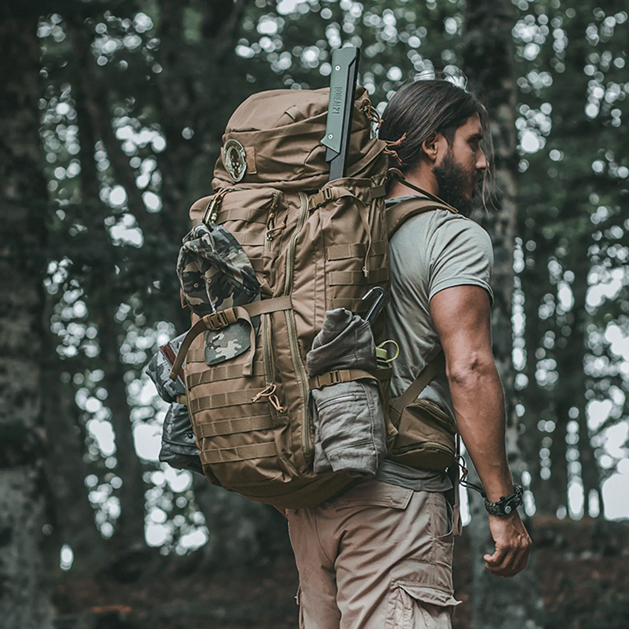 Mardingtop 75L Large Capacity Classic Tactical Military Casual Travel Intemal Frame Backpack with Rain Cover, Versatile Molle System Webbing Design for Hiking Outdoor adventure, Athletic Bag Durable Gear