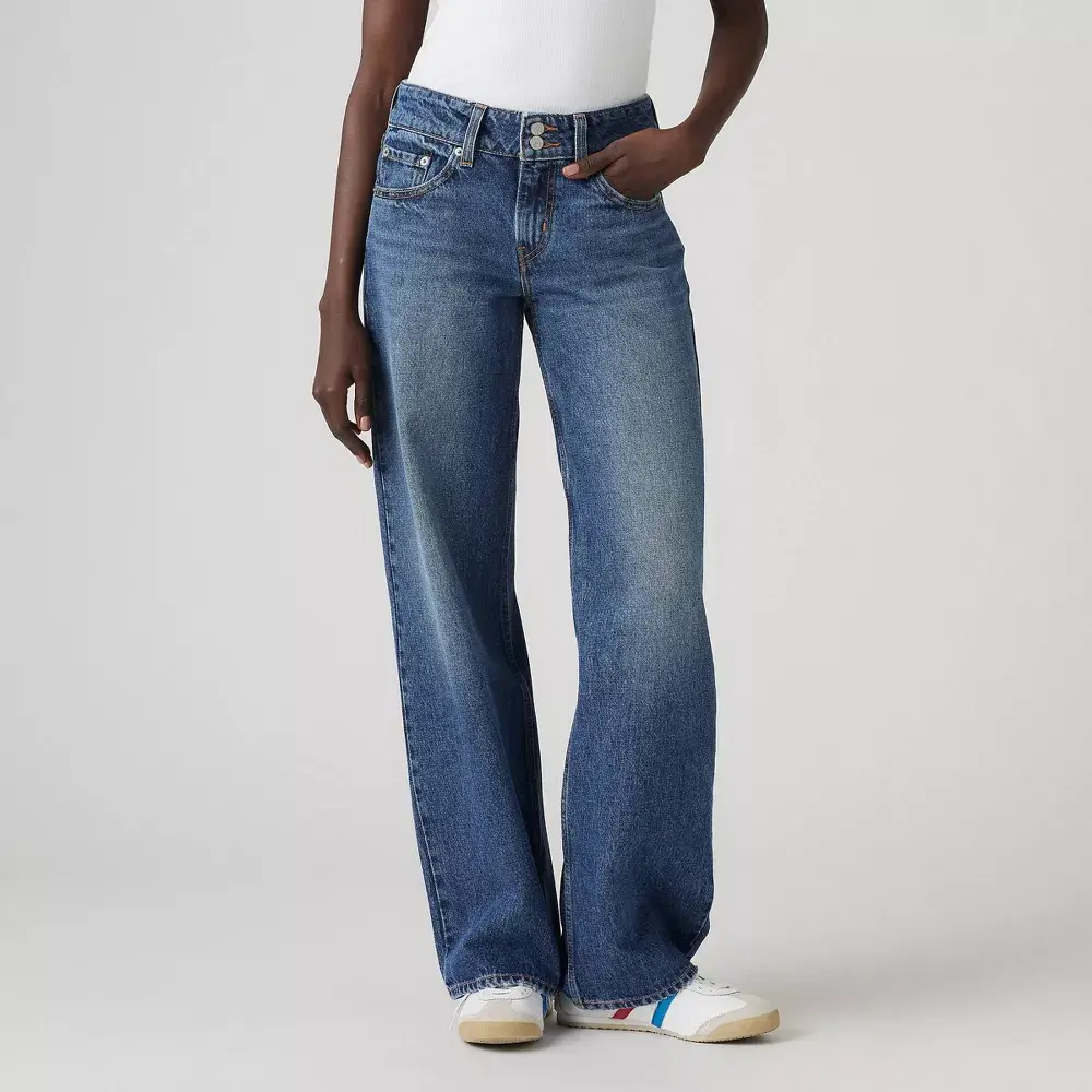 Levi's Women's Low-Rise Superlow Loose Jeans - Blended Beauty 26: Midweight Denim Straight Leg 32" Inseam