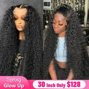 Bling Hair TikTokShopBlackFriday Water Wave Frontal Wig Transparent 13x4 13x6 Deep Wave HD Lace Frontal Human Hair Wigs Curly Human Hair Lace Frontal Wigs For Women