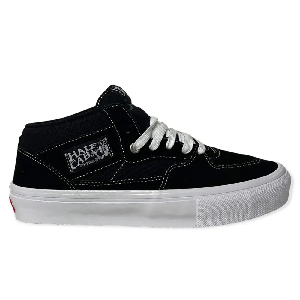 VN0A5FCDY28 Black White Suede Skate Half Cab Vans Shoes