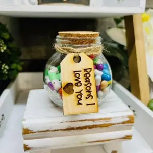 Reasons I Love You Jar| Message in a Glass Bottle| DIY I Miss You Letter Pills| Couple Personal Notes| Boyfriend Gift|Girlfriend Present