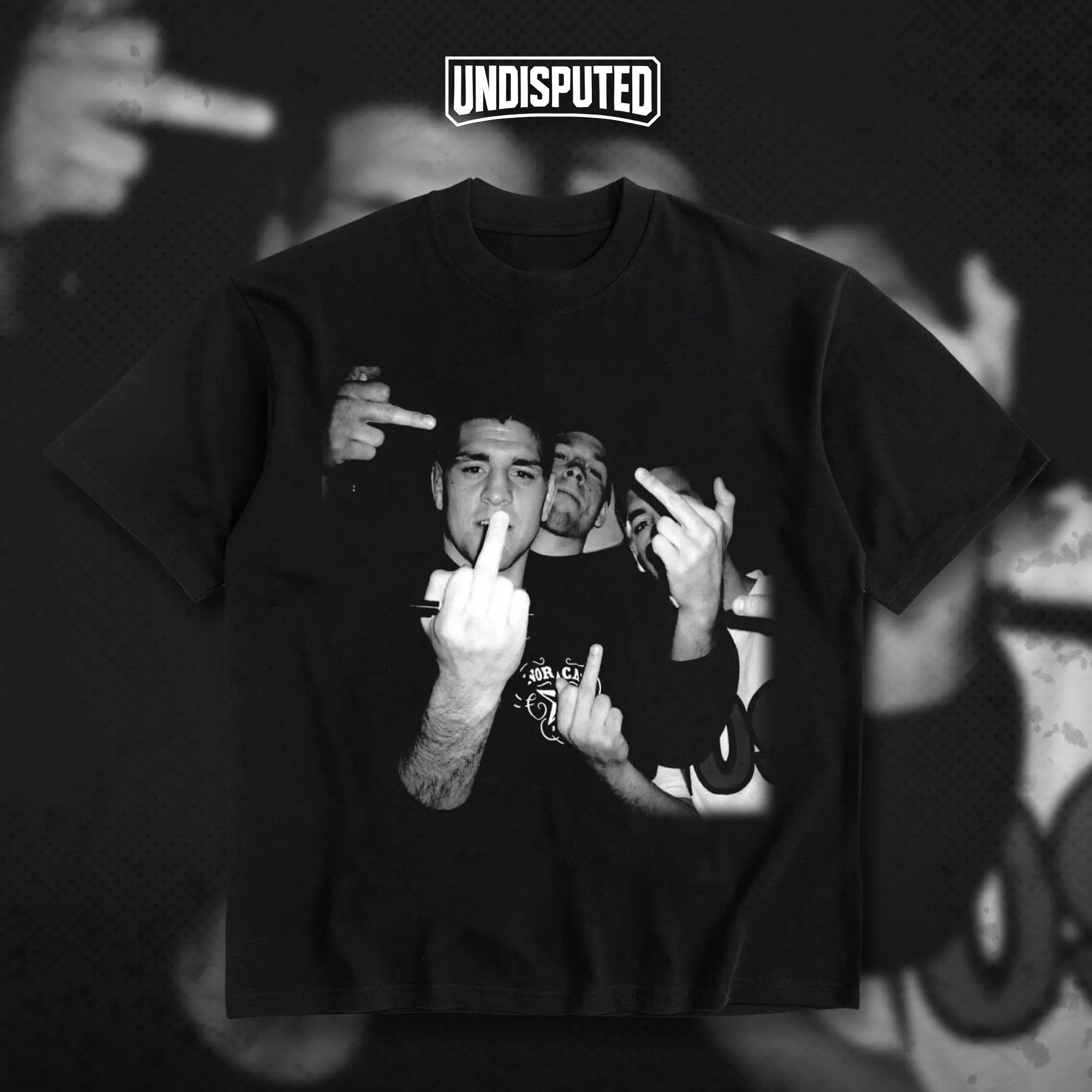 UNDISPUTED Diaz Brothers Middle Finger Heavy Cotton T-shirt UFC Nate Diaz & Nick Diaz Funny Shirt Fan UFC Meme Apparel Classic Gift For UFC Fans DTG Printed