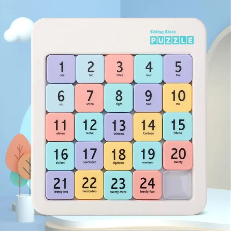 Digital Sliding Puzzle Magnetic Math Game, Math Learning Blocks, Party Activity Supplies, Party Gift, Educational Toy, Fun Brain Teaser, Ideal for Kids & Adults, Math Learning Tools