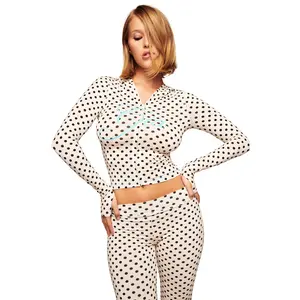 BLARE HOODIE - CREAM POLKA DOT