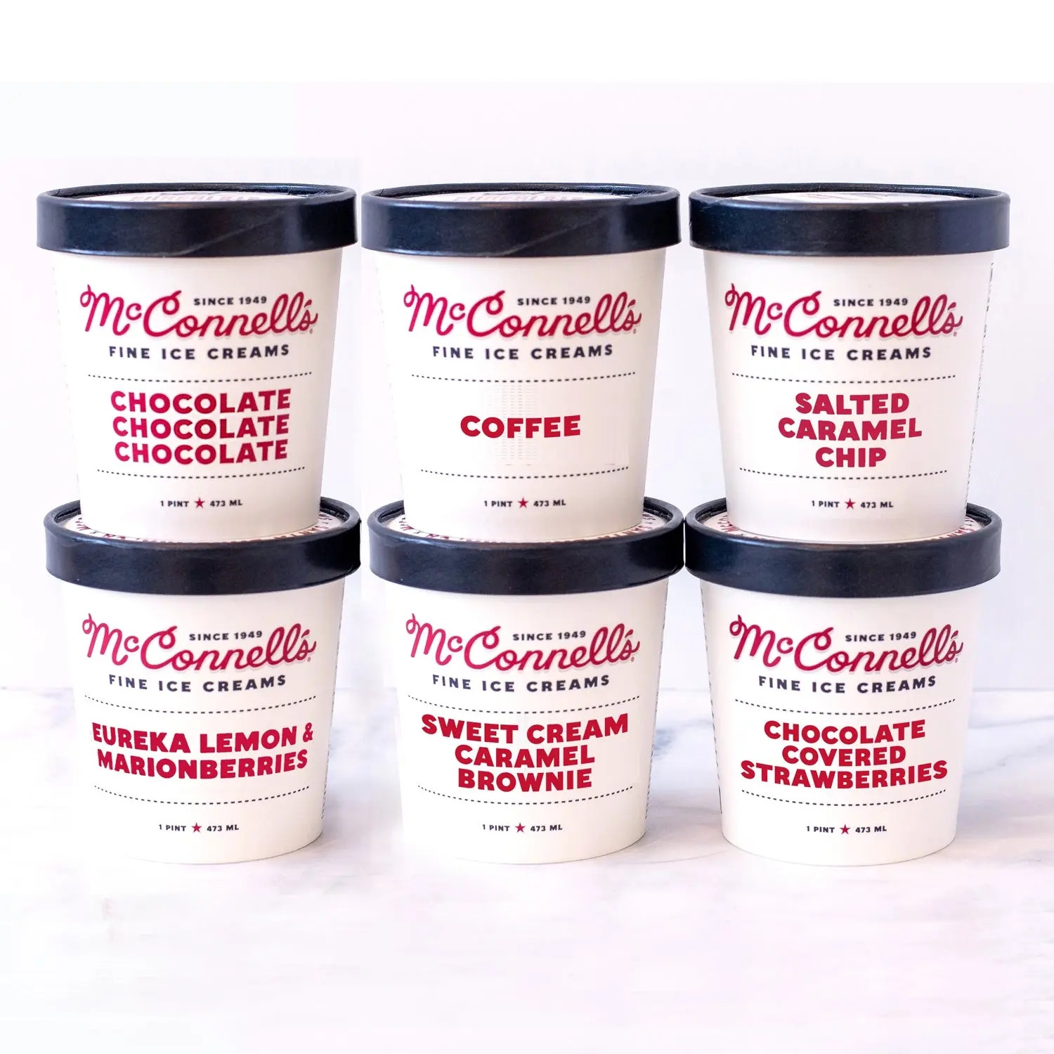 McConnell's Fine Ice Creams 6-PACK: Best Sellers - Creamy & Sweet Dessert Bundle