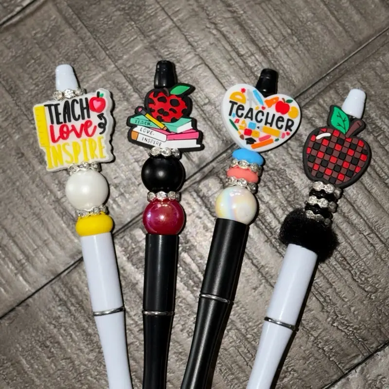 Custom Beaded Pen – Live Selection (Item Shown on Screen) with Unique Bead Design and Personalized Options